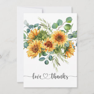 Sunflowers Baby Shower Thank You Card
