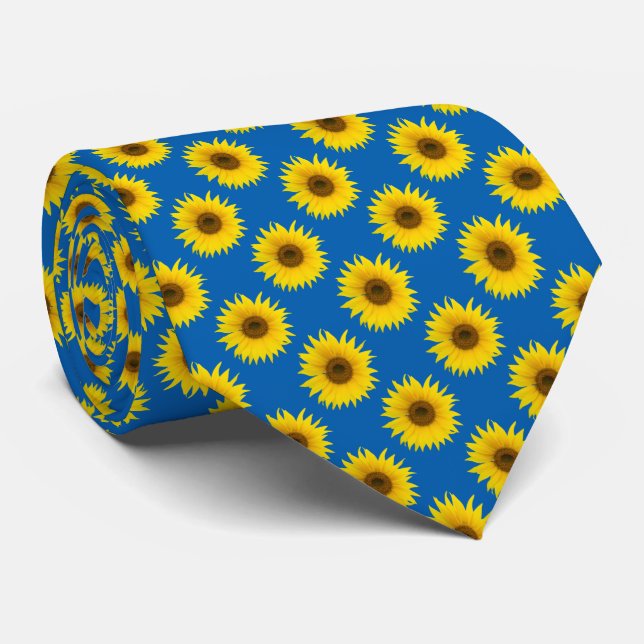 Sunflowers background tie (Rolled)