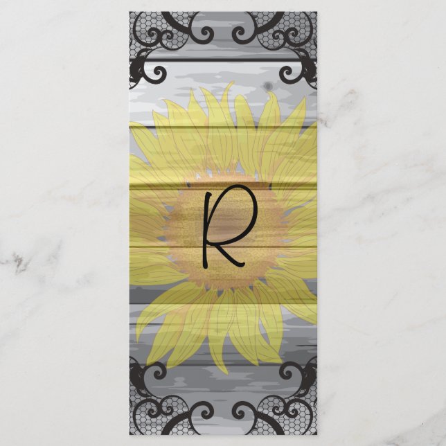 Sunflowers Barn Wood Collection Program Rack Card (Front)