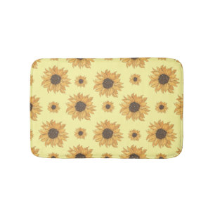Sunflowers bath mat