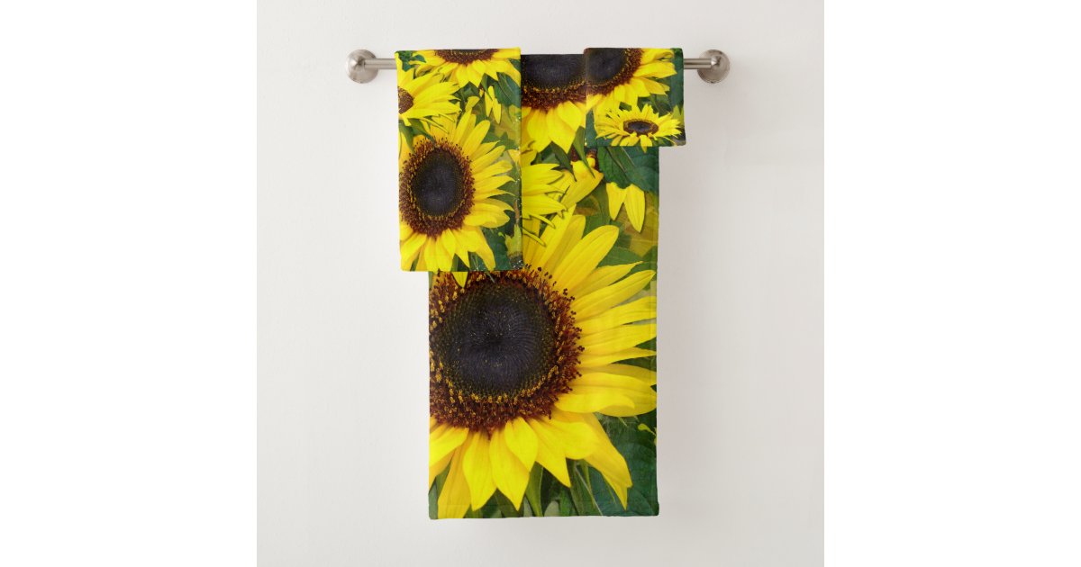 Sunflowers Bath Towel Set Zazzle