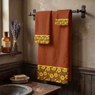 Sunflowers Bath Towel Set