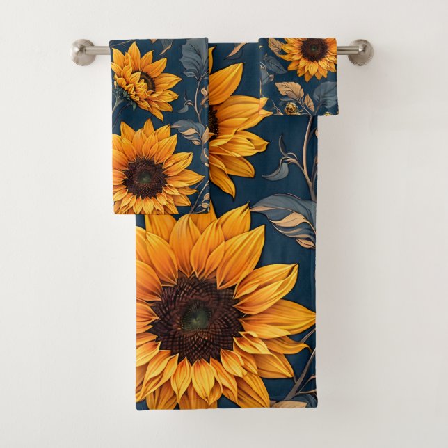Sunflowers  bath towel set (Insitu)