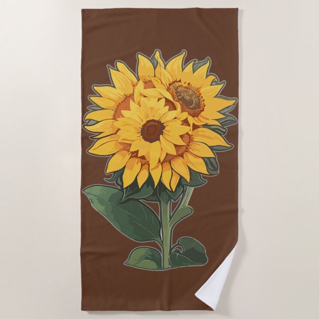 SUNFLOWERS  BEACH TOWEL (Front)
