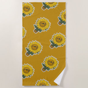 SUNFLOWERS  BEACH TOWEL