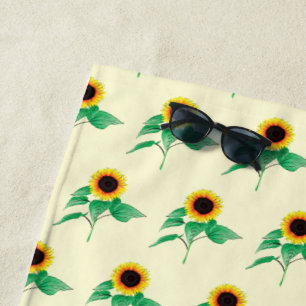 Sunflowers Beach Towel - Custom Colours