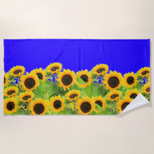 Sunflowers Beach Towel Ukraine Flag Colours