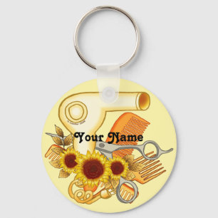 Sunflowers Beautician Key Ring