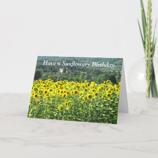 Sunflowers Birthday Card (Front)