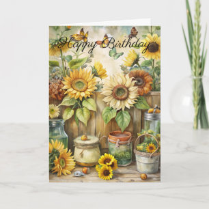 Sunflowers Birthday Card