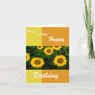 Sunflowers - Birthday Card