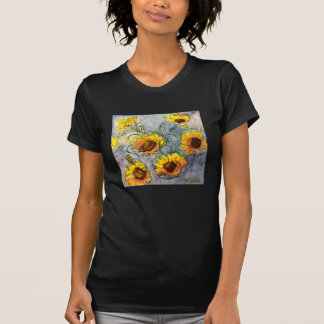 Sunflowers Black Tee