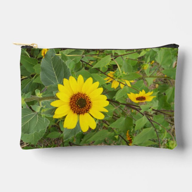 Sunflowers Blowing In The Wind,  Accessory Pouch (Front)
