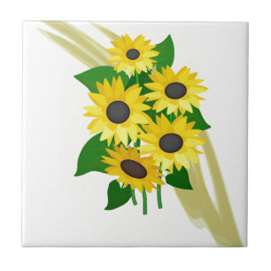 Sunflowers Bouquet Tile