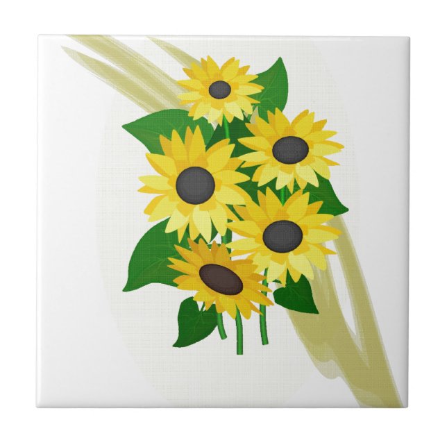 Sunflowers Bouquet Tile (Front)