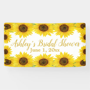 Sunflowers Bridal Shower Backdrop Boho Floral Prop Banner