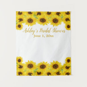 Sunflowers Bridal Shower Backdrop Photo Booth Prop Tapestry