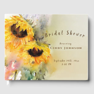 Sunflowers Bridal Shower Guest Book