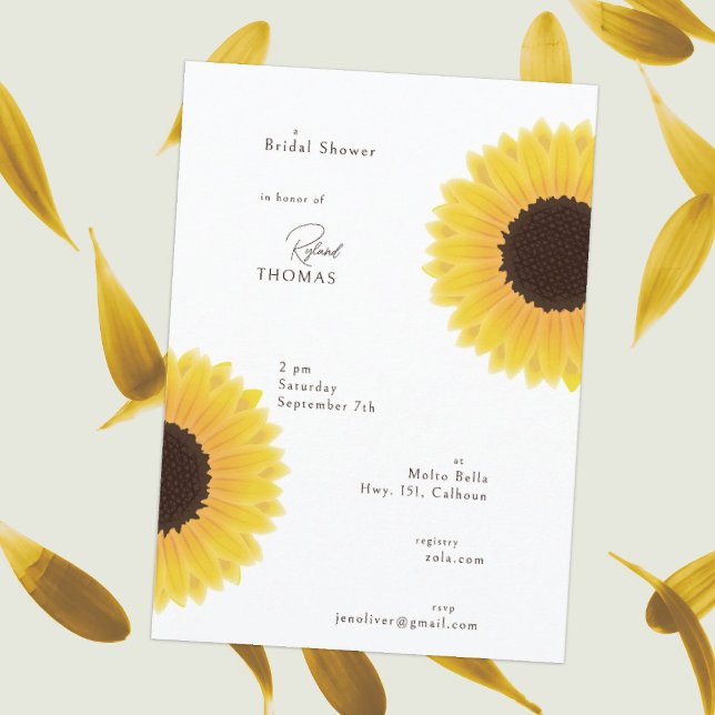 Sunflowers Bridal Shower Invitation (Creator Uploaded)