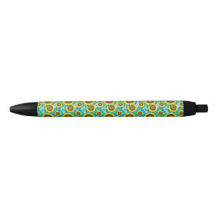 Sunflowers Bright Summer Nature Flora Black Ink Pen