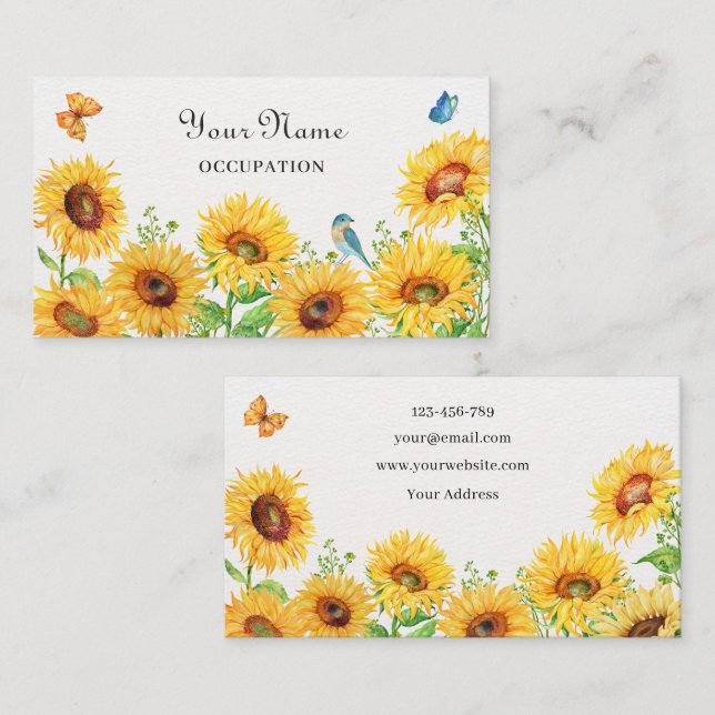 Sunflowers  business card (Front/Back)