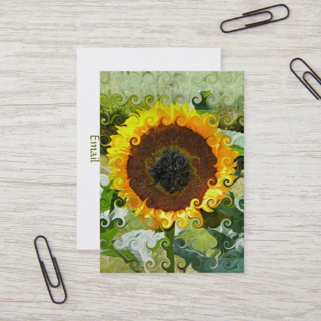 SUNFLOWERS BUSINESS CARD (Front/Back In Situ)