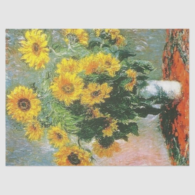 Sunflowers by Claude Monet Tissue Paper (Front)