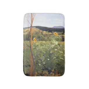 Sunflowers (by Jacek Malczewski) Bath Mat