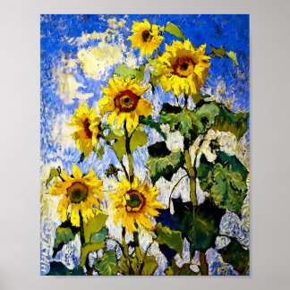 Sunflowers by Konstantin Gorbatov Poster