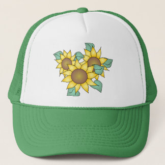 SUNFLOWERS by SHARON SHARPE Trucker Hat