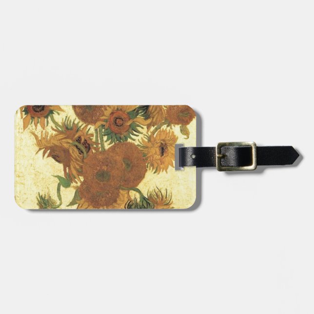 Sunflowers by Van Gogh Luggage Tag (Front Horizontal)