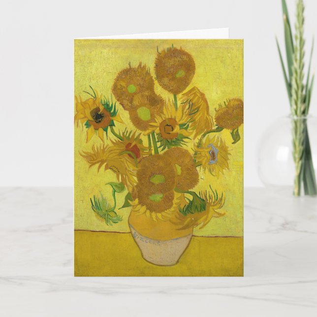 Sunflowers by Van Gogh Painting Art Card (Front)