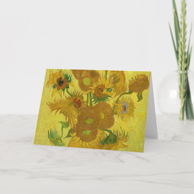 Sunflowers by Van Gogh Painting Art Card (Front)