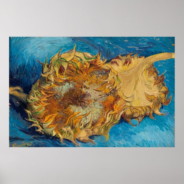 Sunflowers by Van Gogh Painting Art Poster (Front)