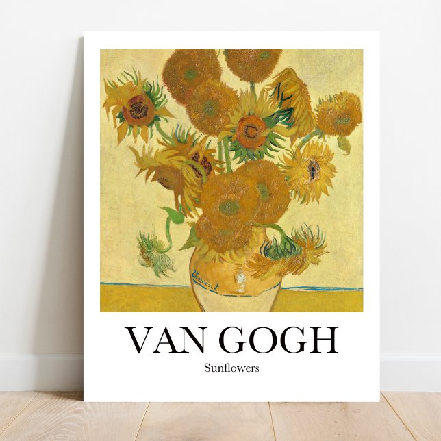 Sunflowers by Vicent van Gogh Poster (Bring Sunshine Home! Van Gogh's Iconic Sunflowers. High-quality art print)