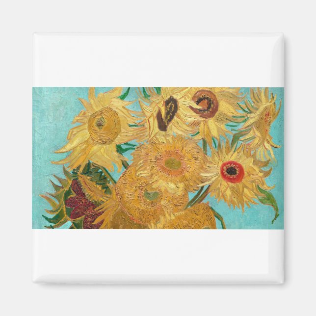 Sunflowers by Vincent van Gogh Magnet (Front)