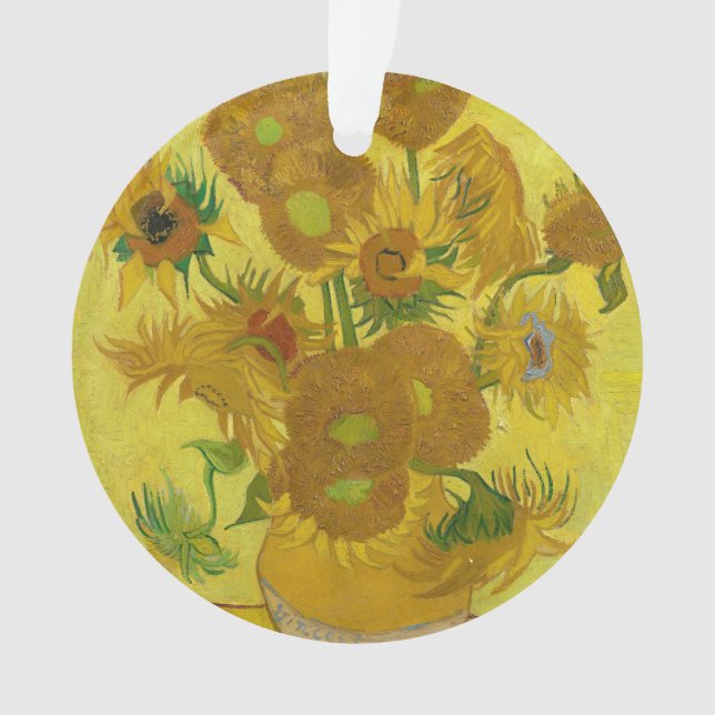 Sunflowers by Vincent van Gogh Ornament (Front)