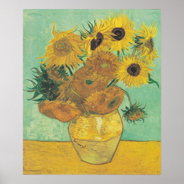 Sunflowers by Vincent Van Gogh Poster (Front)