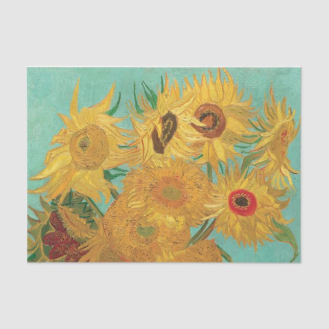 Sunflowers by Vincent Van Gogh  Tissue Paper (Front)