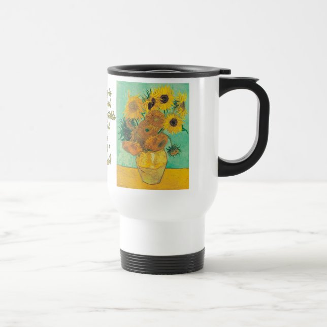 Sunflowers, by Vincent van Gogh Travel Mug (Right)