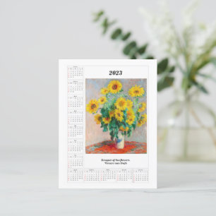 Sunflowers Calendar for 2023 Vincent van Gogh    Postcard