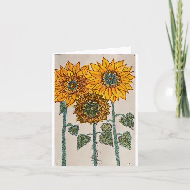 Sunflowers Card (Front)
