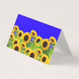 Sunflowers Card Ukraine Flag Colours Freedom