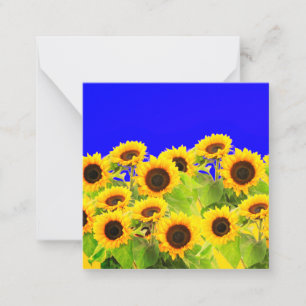 Sunflowers Card Ukraine Flag Colours Freedom Peace