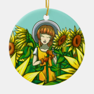 Sunflowers Ceramic Tree Decoration