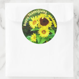 SUNFLOWERS  CLASSIC ROUND STICKER