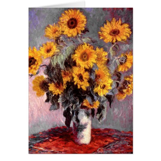 Sunflowers, Claude Monet Card