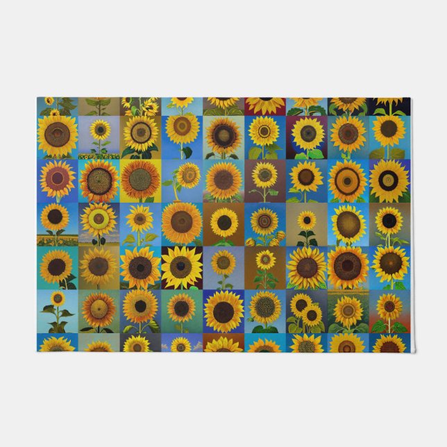Sunflowers collage doormat (Front)