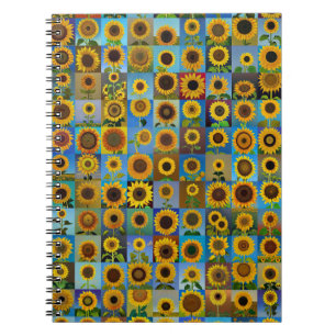 Sunflowers collage notebook