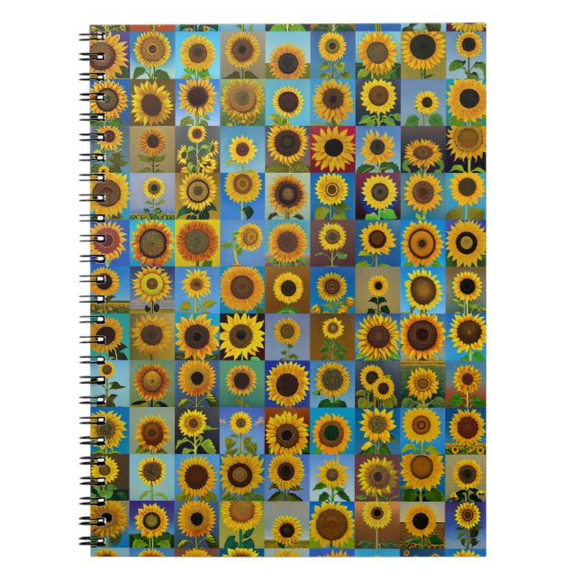 Sunflowers collage notebook (Front)